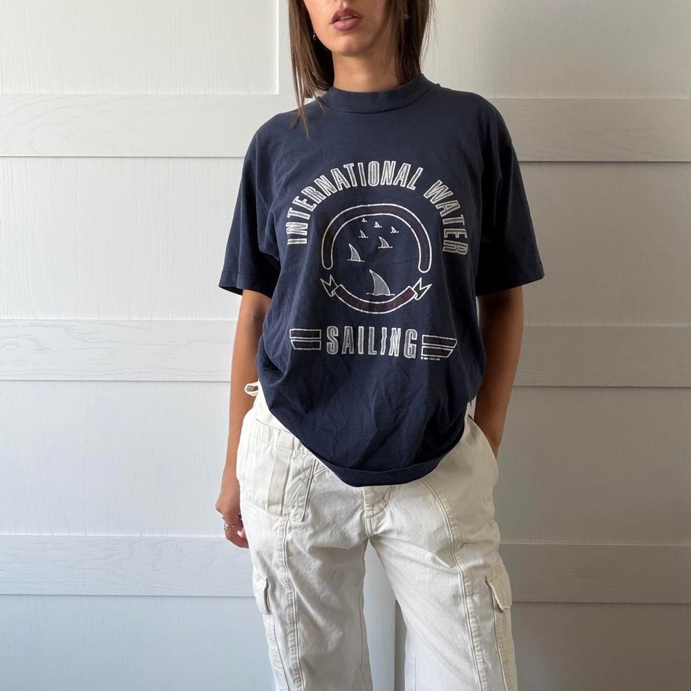 Vintage International Water Sailing Graphic T-Shirt